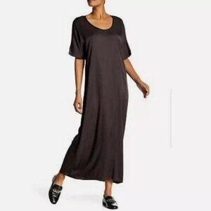 James Perse size 1 Contemporary Silky silver gray maxi‎ Column caftan dress